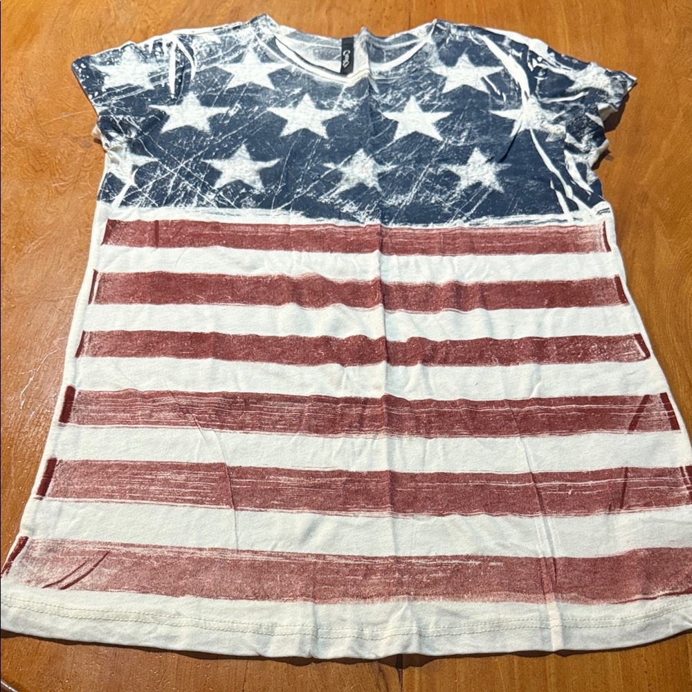 Patriotic Stars and Stripes Short Sleeve Tee